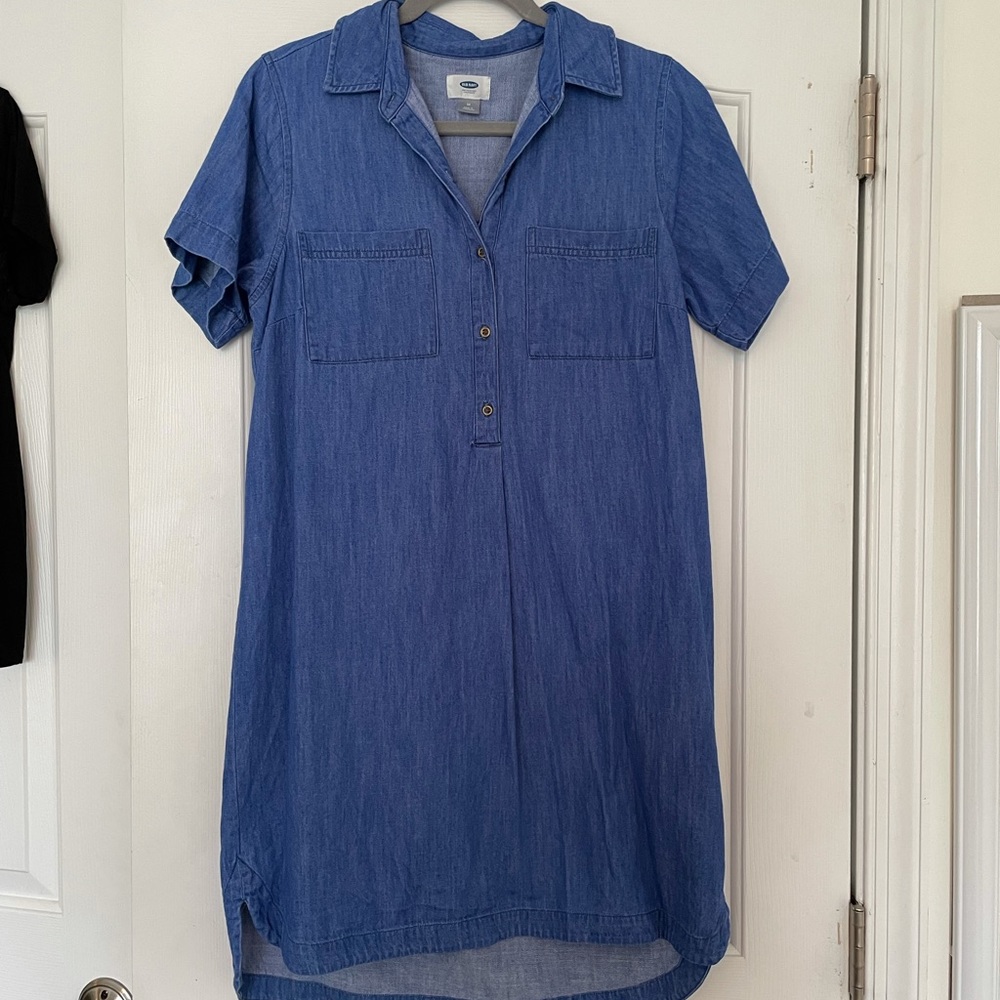 Women’s size medium denim dress with button details